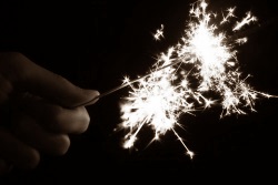 Sparklers i sepia